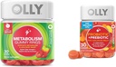 OLLY Metabolisme Gummy Ringe, Apple Cider Vingium, B12 Vitamin, Chrom & Probiotic + Prebiotic Gummy, fordøjelsesstøtte og Gut Sundhed, 500 Millioner CFU 'er, Fiber