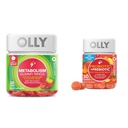 OLLY Metabolisme Gummy Ringe, Apple Cider Vingium, B12 Vitamin, Chrom & Probiotic + Prebiotic Gummy, fordøjelsesstøtte og Gut Sundhed, 500 Millioner CFU 'er, Fiber