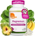 Zahler - Magnesiumtilskud Kapsler 200 mg (90 Tæl) Certificeret Kosher Bioactive Magnesium Citrate for Max Absorption - Natural Magnesium Mineral for mænd og kvinder - Bedste Magnesiumtilskud