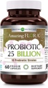 Amazing Flora Probiotic Supplements124; 25 Billion- 10 Stogs • 124; 60 Veggie Kapsler • 124; Non- GMO • 124; Gluten- fri • 124; Fremstillet i USA