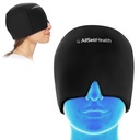 Migraine Relief Cap Ice Head Wrap and Hat | Hot/Cold Gel Pack with Face and Eye Mask Compress for Headache Relief - Black