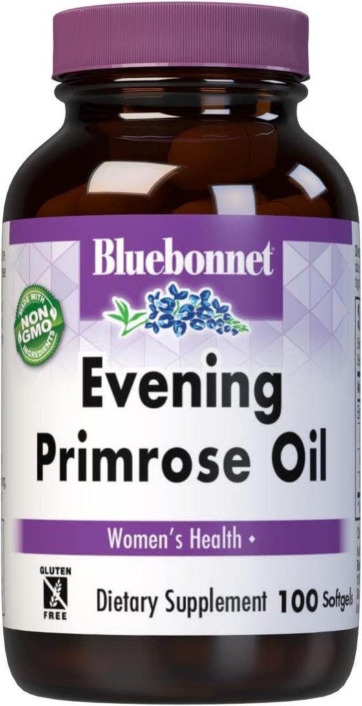 BlueBonnet Aften Primrose Oil Softgels, 500 mg, 100 Greve (743715009189)