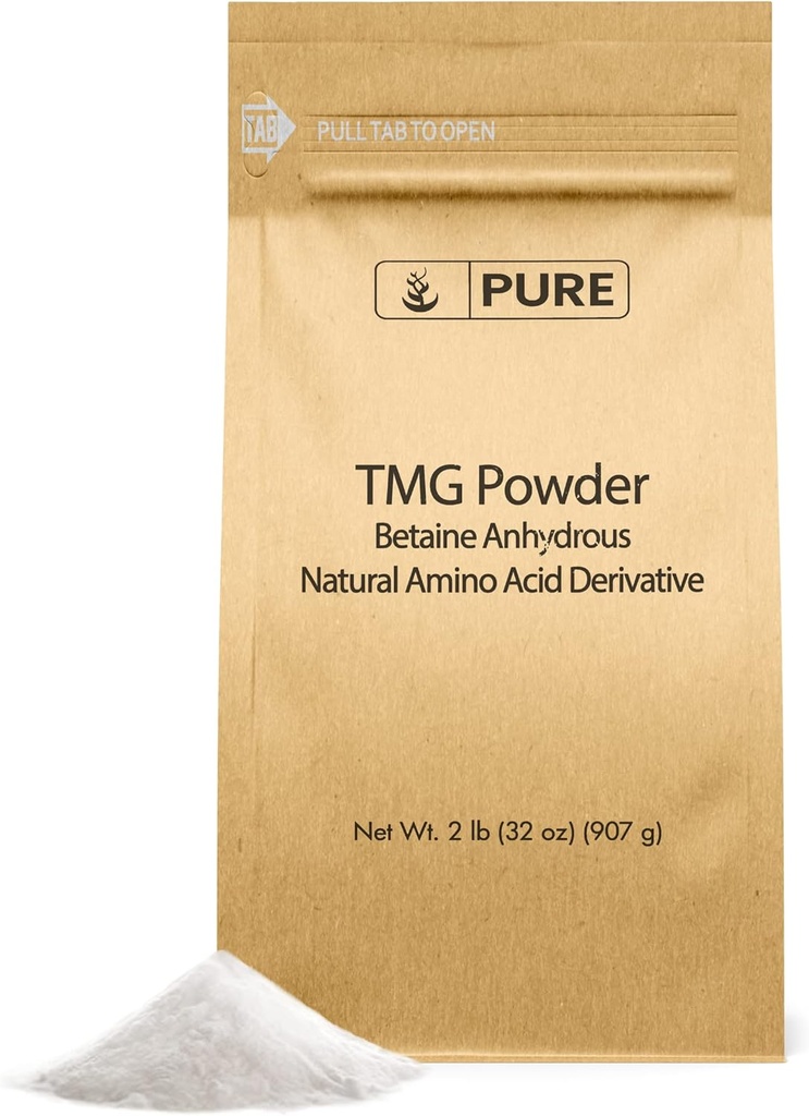 Pure Original Ingredienser Trimethylglycin (2lb) TMG Powder, Vegan og Gluten- Free.