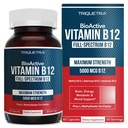 BioActive Vitamin B12 - 5000 mcg, Indeholder 3 BioActive Forms B12 Plus Methylfolfolat Cofaktor - Methyl B12, Adenosyl B12 & Hydroxy B12 Budd124; Understøtter energi, Metabolisme & Mood; Vegan, Non- GMO (60 Servering)