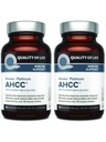Livskvalitet AHCC Kinoko Platinum 750 mg - Premium immunsupportsupplement - Pakning med 2, 60 Count Flasker