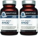 Livskvalitet AHCC Kinoko Platinum 750 mg - Premium immunsupportsupplement - Pakning med 2, 60 Count Flasker