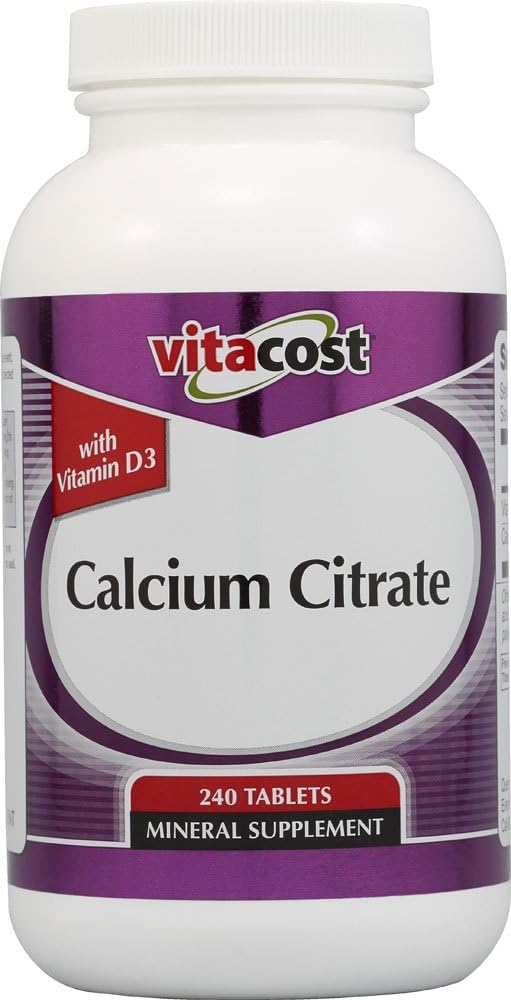 Vitacost Calciumcitrat med vitamin D3- 1000 mg per servering - 240 tabletter