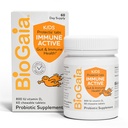 BioGaia immun Aktive børn er 124; Probiotisk + D-vitamin er 124; for fordøjelsessygdomme og immunforsvar er 124; alder 3 + 4; Allergen, Dairy, Soy & Gluten Free