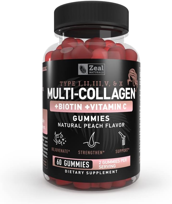 Multi Collagen Peptid Gummies (1, 2, 3, 5 & 10) + C-vitamin + biotin + hyaluronsyre