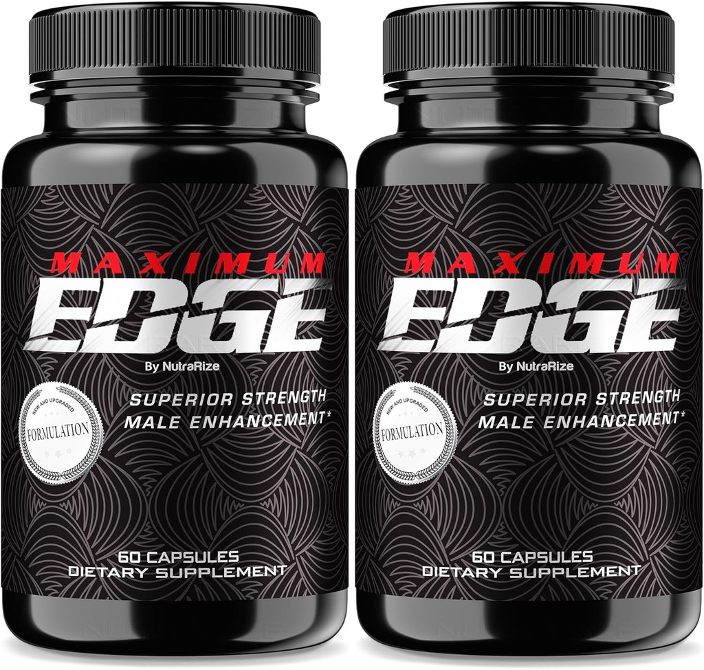 (2 Pack) Maximum Edge Male Pills - Maximum Edge Capsules for Men, Complete Daily Formula for Overall Wellness and Peak Performance, MaximumEdge Advanced Dietary Supplement, Reviews (120 Capsules)