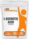 BulkSupplements.com L- Aspartasyrepulver - Aspartasyretilskud, Aminosyrer Supplement - Gluten Free, 2g per servering, 250g (8,8 oz) (pakning med 1)