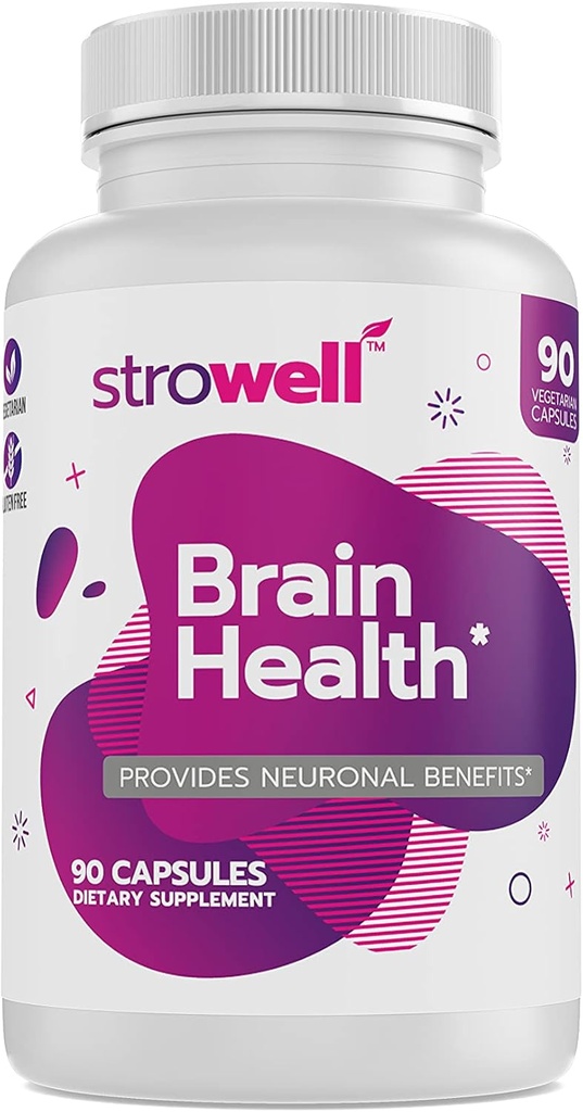 Hjernetillæg for hjernesundhed og øjensundhed - 90 kapsler - Antioxidant Hjerne Booster tillæg for hukommelse, Clarity & Focus - Focus supplement og Metal stress Relief (30 dages forsyning)