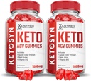 Justified Laboratories (2 Pack Ketosyn Keto ACV Gummies Advanced Formel 1000MG Ketosyn Ketosyn Keto Gummies Apple Cider Vinagar Formuleret med Pomegranate Beet Juice Powder B12 Vegan Non GMO 120 Gummys