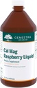 Genestra Brands Cal Mag Raspberry Liquid Budd124; Calcium og Magnesium Citrate Formel med D-vitamin Budd124; 15,2 fl. oz.