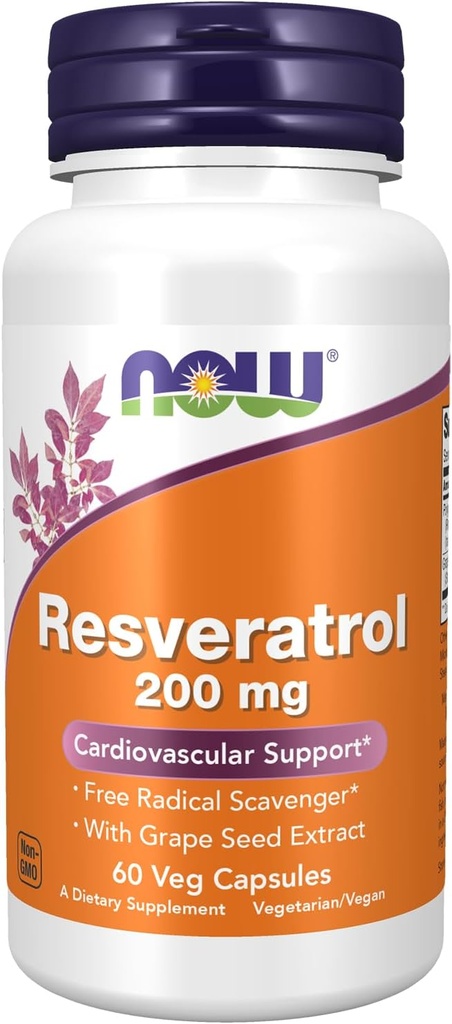 Nu Foods Resveratrol 200 mg med Grape Seed Extract - 60 Veg kapsler