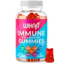9 i 1 Immunstøtte Gummier med Elderberry, C-vitamin & D, Zink, gurkemeje, Ginger, Echinacea, Astragalus & Sea Moss for Immunity Supplement - 60 Gummies
