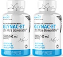 Naturens Fusions GlyNAC- ET NAC Supplement N- Acetyl Cysteine Ethyl Ester - 20x Mere Biotilgængelig - Glycin & N- acetylcysteine Ethyl Ester Anti Aging Supplement, Boost Glutathion Pack of 2- 120 Greve
