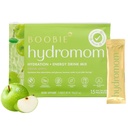 Boobie Hydromom Superfood Electrolyte Drink Mix, Green Apple Note 124; Forfriskende energi & Hydration Boost til Mama Budd124; On- The- Go & Travel Essentials for Graviditet, Amning, & Beyond, 15 Pakker