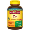 Nature Made Vitamin D3 2000 IE (50 mcg), Vitamin D supplement til ben, tænder, muskler og immunforsvar, 400 tabletter, 400 dages forsyning