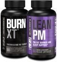 Jacked Factory Burn XT Thermogen Fat Burner - Appetite Suppressant & Nootrop Energy Booster (90 kapsler) & Lean PM Weight Loss Supplement, Sleep Support Medic124; (60 kapsler)