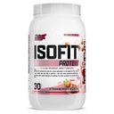 Nutrex Forskning IsoFit Whey Protein Powder Instantized 100% Whey Protein Isolate (30 Servere (pakke med 1), Jordbær & Cream)