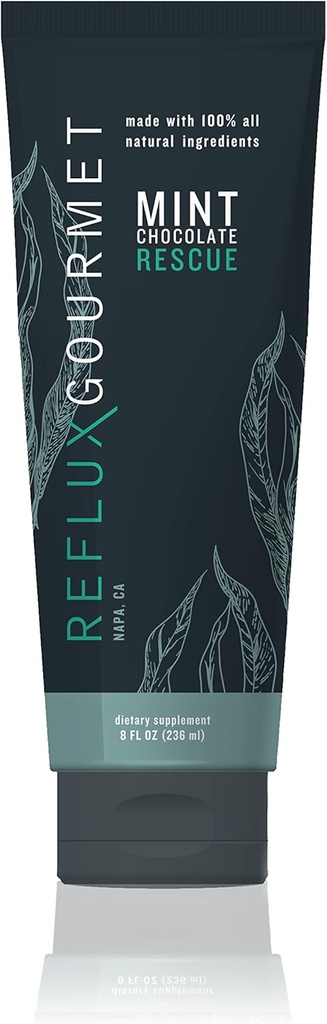 REFLUX GOURMET - Mint Chokolade Rescue All- Natural Alginate Therapy, Acid Reflux, GERD, LPR, Heartburn Relief, fremstillet af alle naturlige ingredienser betragtes som sikker for børn og gravide kvinder