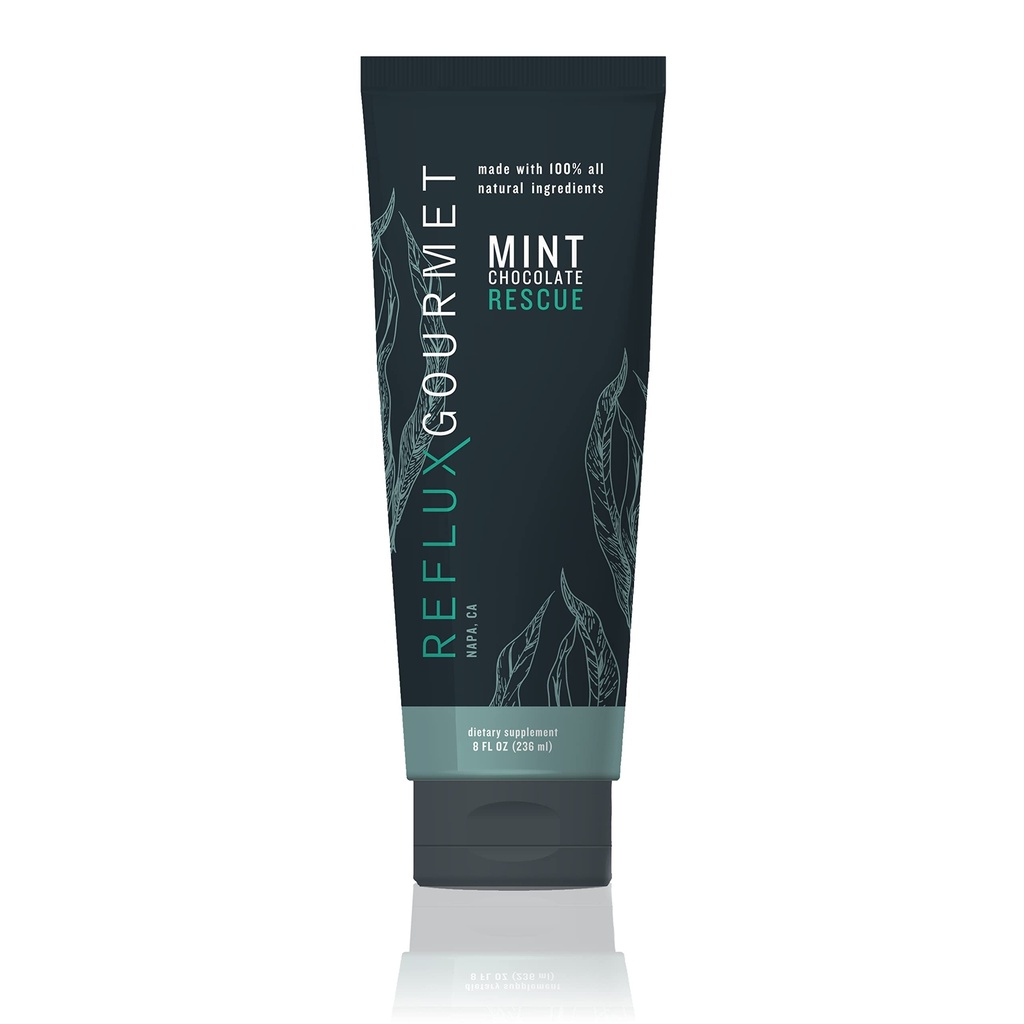 REFLUX GOURMET - Mint Chokolade Rescue All- Natural Alginate Therapy, Acid Reflux, GERD, LPR, Heartburn Relief, fremstillet af alle naturlige ingredienser betragtes som sikker for børn og gravide kvinder