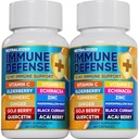 12 i 1 Premium immunforsvar Vitaminer - immunsupplement w / vitamin D3 5000 IE Vitamin ↑ 1000mg Zinс 50mg - Luxe Choice for Premium immunsupport - med Echinacea Elderberry og Ginger - 120 Caps