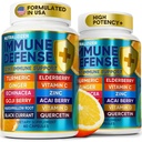 12 i 1 Premium immunforsvar Vitaminer - immunsupplement w / vitamin D3 5000 IE Vitamin ↑ 1000mg Zinс 50mg - Luxe Choice for Premium immunsupport - med Echinacea Elderberry og Ginger - 120 Caps