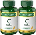 Naturens Bounty C-vitamin, 1000 mg, understøtter immunforsvar, 100 kapsler (pakke med 2)
