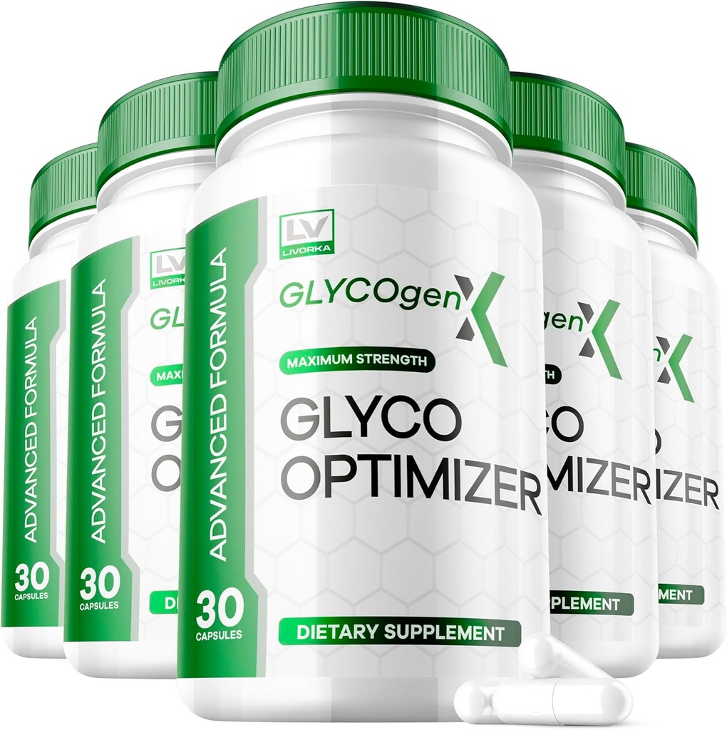 LIVORKA 5 Pack - Glycogen X Glyco Optimazer, Glyco X Optimizer Glycogen, GlycogenX, Glycogen Support, GlycogenX Support, Glycogen X, GlycogenX Glyco Optimizer, Glycogen Optimizer 600MG, 150 Kapsler