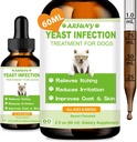 Naturlig Gær Infektion Behandling for hunde • 124; 60ML understøtter sund Itch Relief • 124; Hund Gær Øre Infektion • 124; Hund Infektion • Relief, Allergi Relief & Skin Itch Relief • 124; 2 fl oz, Bacon Flavor