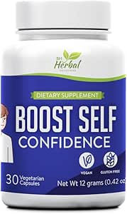 Boost Self Confidence Herbal Supplement - Voksne og Teens - Boost Koncentration, Forstørre fokus - 100% Natural Herbal Supplement