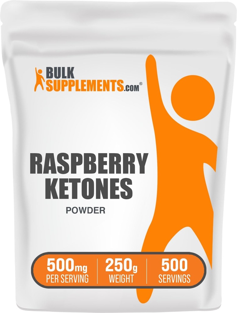Bulkapplements.com Raspberry Ketoner Powder - Raspberry Ketoner Supplement, Antioxidant Kilde - for Energy Support, Gluten Free, 500mg per Serving, 250g (8.8 oz) (Pack of 1)