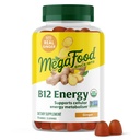 Gummies - Vegan - Med methyl B12 Vitamin til støtte Cellulær energiproduktion - Ingefær - Daily Vitamin B12 Supplement - USDA Organic - 70 Gummies, 35 Servere