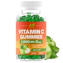 Vitamin C Gummies 1000mg til voksne & Børn - Maksimal styrke Chewable immunforsvar, Collagen Support - Sour Green Apple Flavor - Gluten Free, Non- GMO, Vegetar - 90 Gummies (30 Servere)