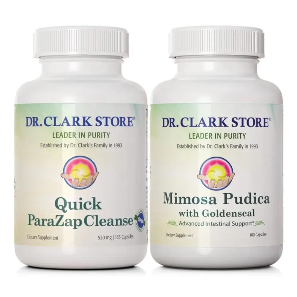 Dr. Clark Store Quick para- Zap Cleanse & Mimosa Pudica - Kraftfuld Cleanse, Detox Support & Gut Health Formel