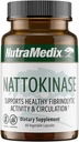 NutraMedix Nattokinase Supplement - Nattokinase 2000 FU per servering - Formuleret til at understøtte hjertets sundhed og sund cirkulation - Gluten + Dairy- Free (60 kapsler)