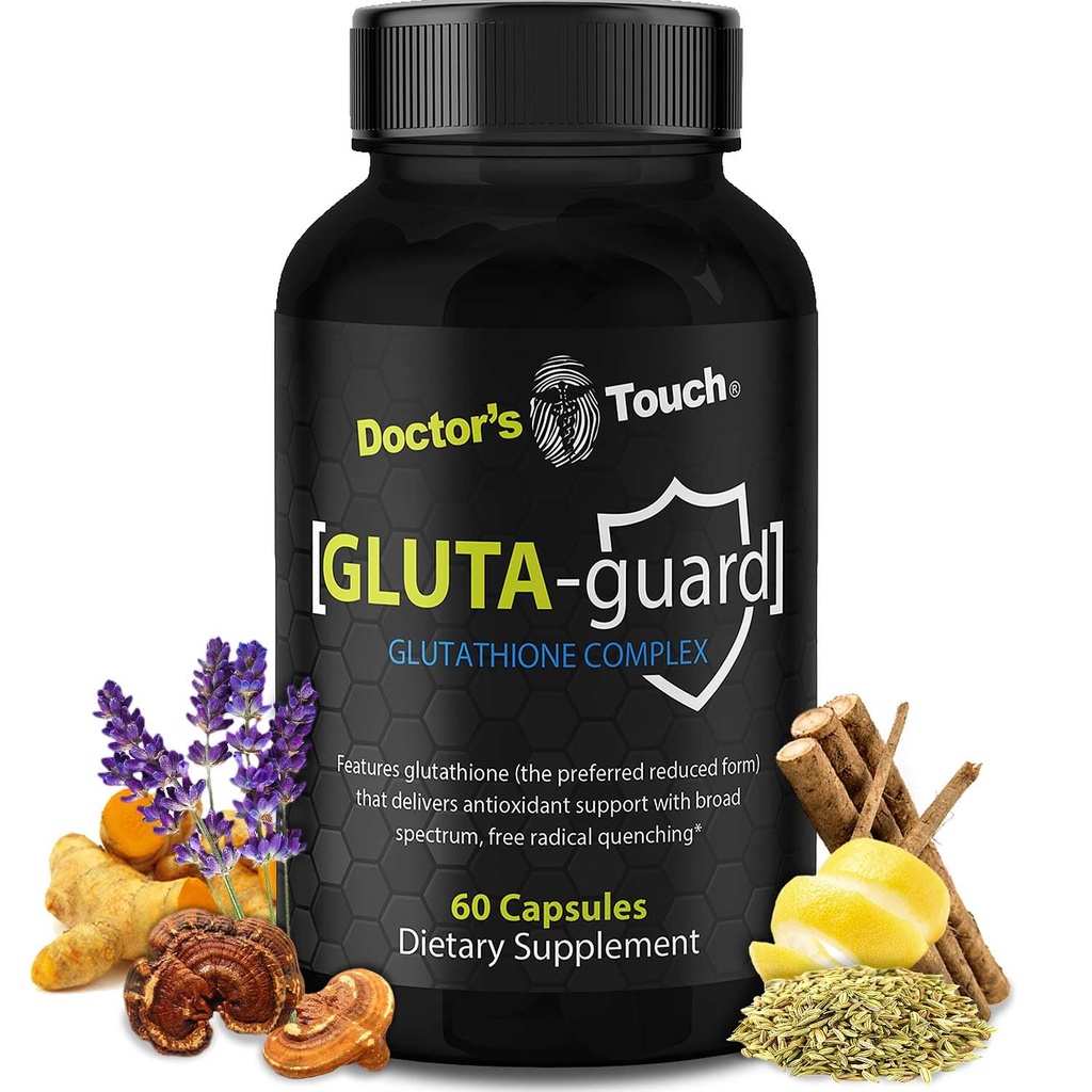 Doctor 's Touch Liposomal Glutathion Supplement - Easy- to- Swallow Glutathion Kapsler for energi, hjerne støtte og hud sundhed - Pure Maksimum Absorption Glutathione Liposomal Supplement