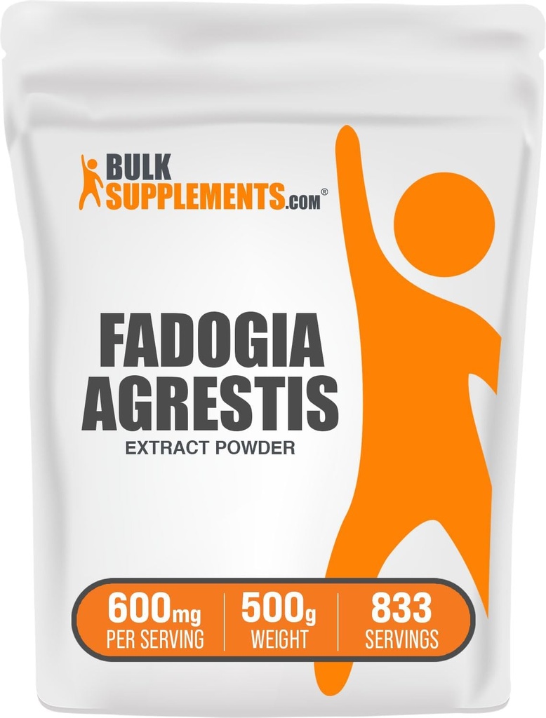 BulkSupplements.com Fadogia Agrestis Extract Powder - Fadogia Agrestis Supplement, Fadogia Agrestis 600mg - for Energy Boost, Gluten Free, 600mg per servering, 500g (1.1 lbs) (Pack of 1)
