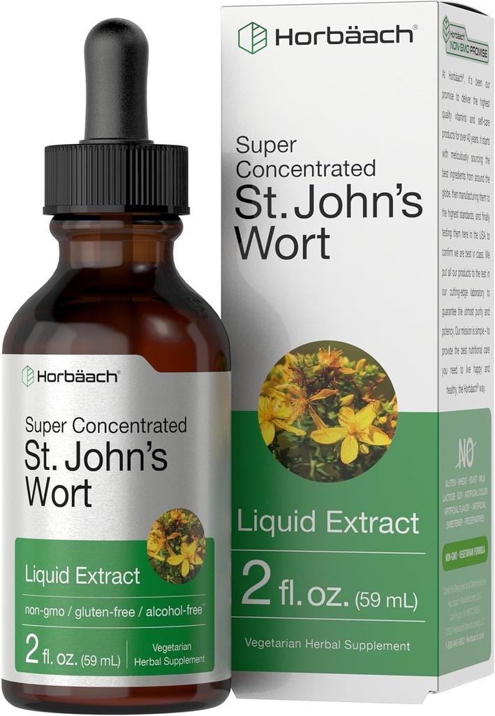 Horbäach St Johns Wort Tincture against 124; 2 Fl Oz against 124; Alkohol fri
