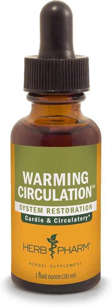 Herb Pharm Warming Circulations Liquid Herbal Formel for cardiovaskulær og kredsløbsstøtte - 1 Ounce (FGINGER01)