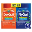 Vicks DayQuil & NyQuil Ultra Koncentreret Liquicaps Co- Pack, Cold & Flu- medicin, Kraftfuld Multi- symptom Dagtid & Nighttime Relief for Hovedpine, Fever, Sore Throat, Minor Aches & Pains, & Hough, 96ct