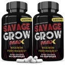 Justified Laboratories (2 Pack Savage Grow Max 1600MG Advanced Men 's Heath Formel 120 Kapsler