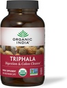 ORGANISK INDIA Triphala kapsler Organic - Herbal supplement med Amla, Bibhitaki, Haritaki, fordøjelse & kolon support, immunsystem support, adaptogen, Vegan, USDA Certified Organic - 180 kapsler
