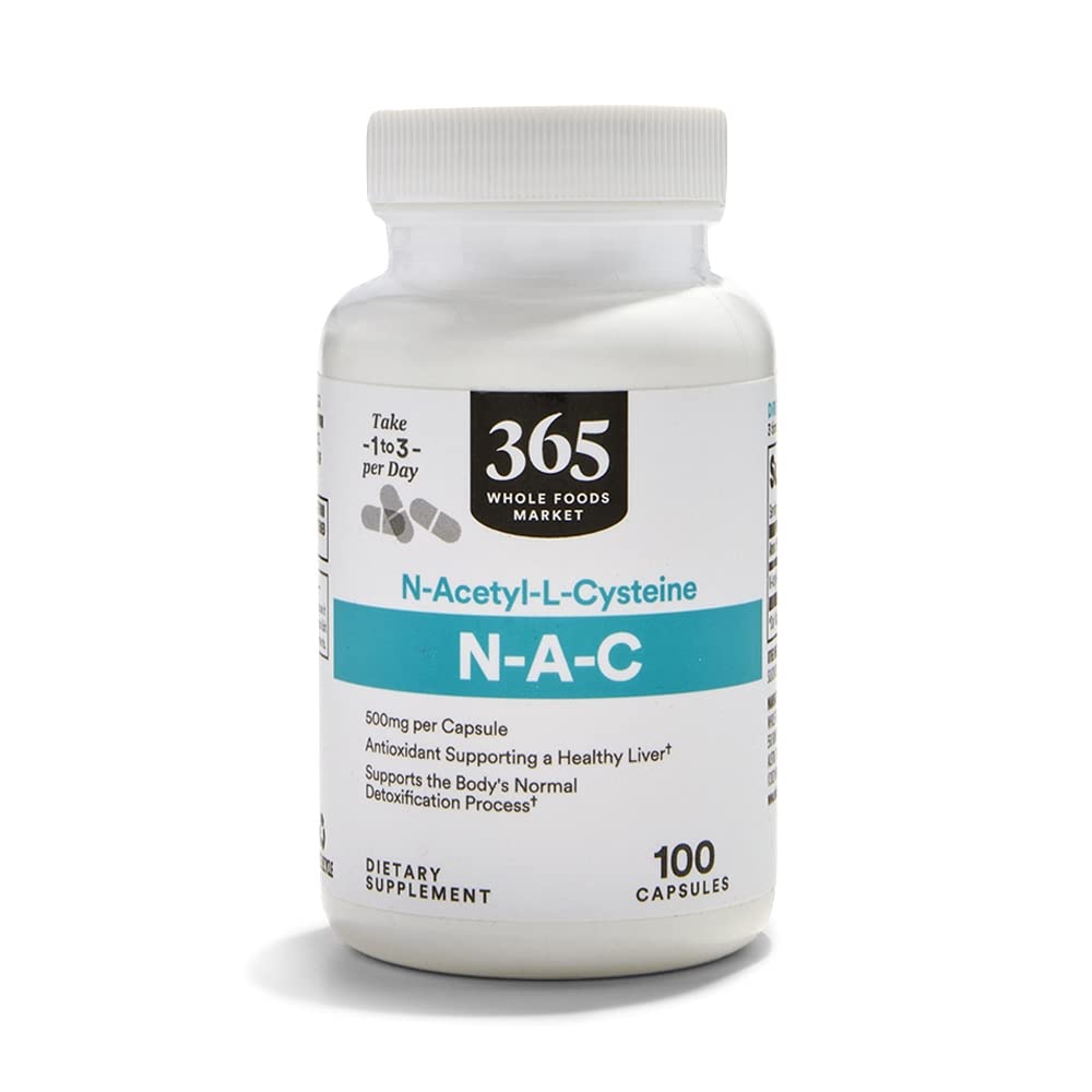 365 af Whole Foods Market, N- Acetyl L- Cysteine 500mg, 100 Greve