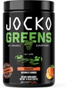 Jocko Fuel Daily Green Powder - Premium Organic Green Superfood Powder for Gut Health, fordøjelse, Bloating, immunforsvar med Spirulina, Chlorella, fordøjelsesfremmende enzymer, & Probiotika - 30 Tjenester
