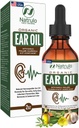 Organic Ear Oil for Ear Infektion - Natural Eardrops for Ear Pain, Swimmers Ear & Wax Fjernelse - Børn, Voksne, Baby & Dog Earache Remedy - Ear Drops med Mullein, Hvidløg Made i USA