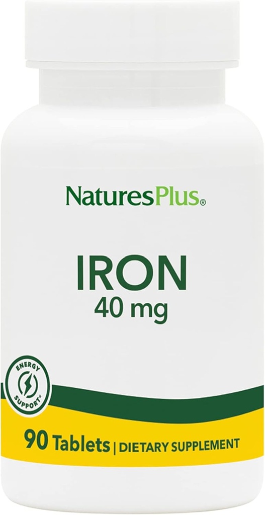 NaturePlus Iron - 40 mg, 90 tabletter - Vegetarisk, Gluten Free - 45 Servering