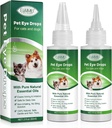 Eye Drops til hunde og katte, genert Formel hund øjendråber, Flush & Soothe Eye irritationer understøtter øjne infektion Relief Eye Cleaner, - Pet Eye Gentle Care Supplement Katte Drops til øjne - 4.04 fl oz